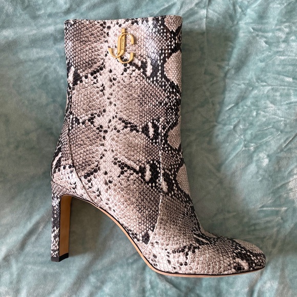 Jimmy Choo snake skin booties
